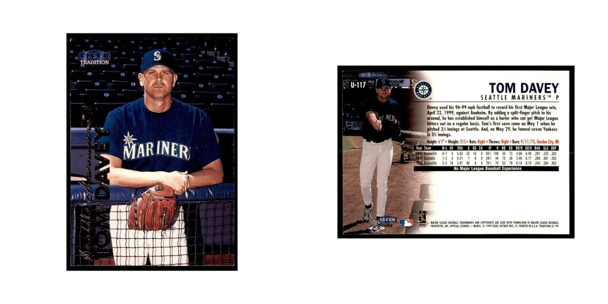 1999 Fleer Tradition Update Tom Davey Baseball Cards #U-117