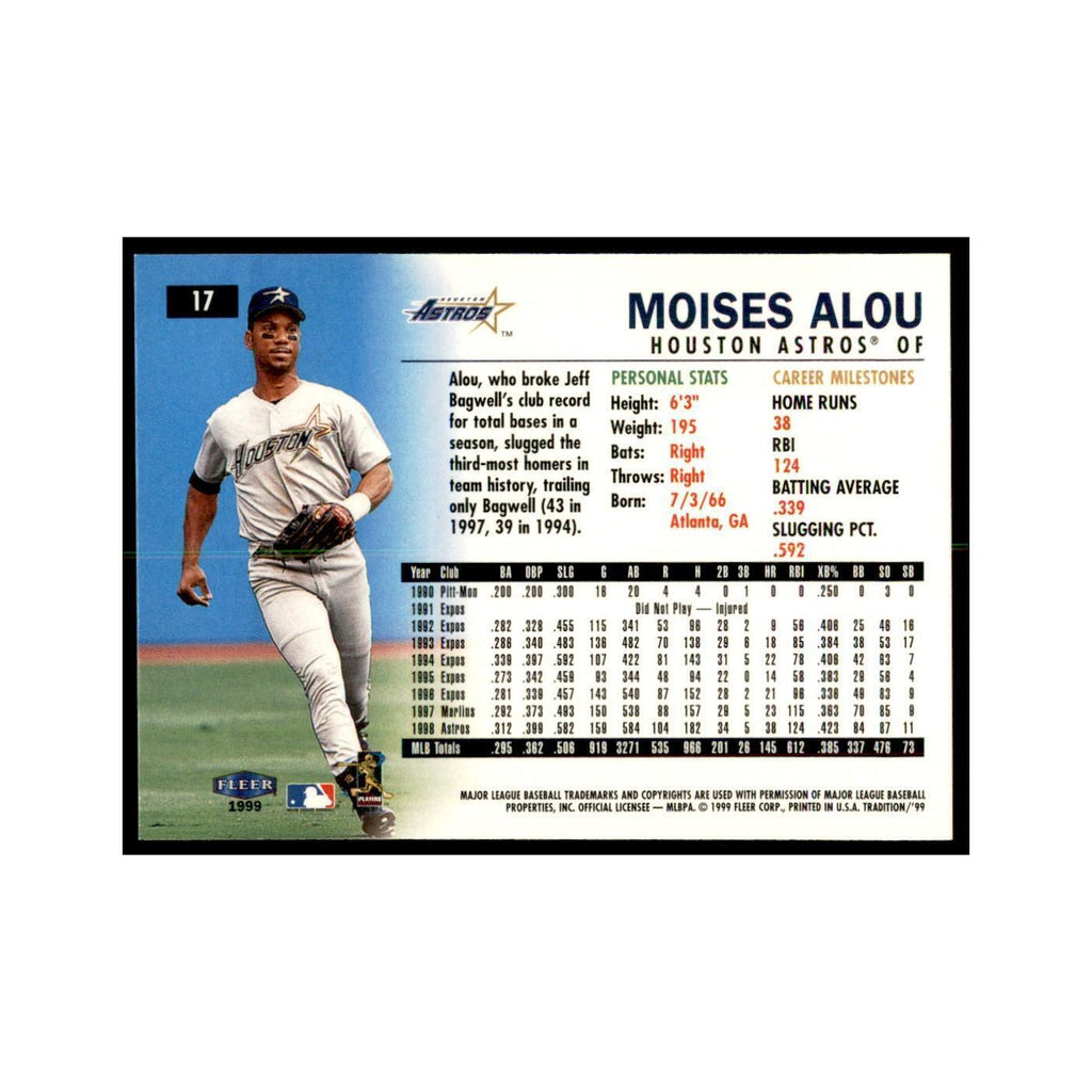 1999 Fleer Tradition Moises Alou Baseball Cards #17