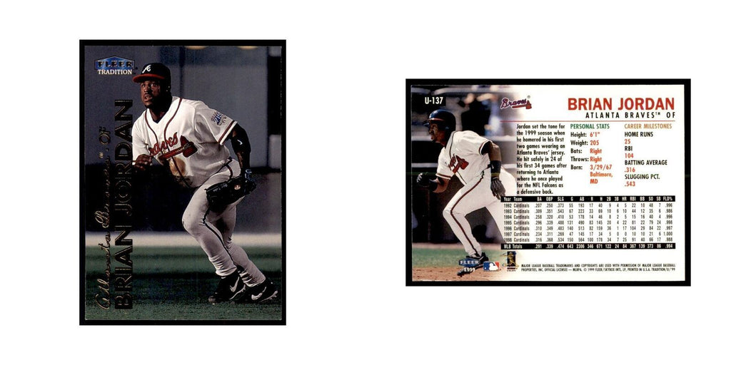 1999 Fleer Tradition Update Brian Jordan Baseball Cards #U-137