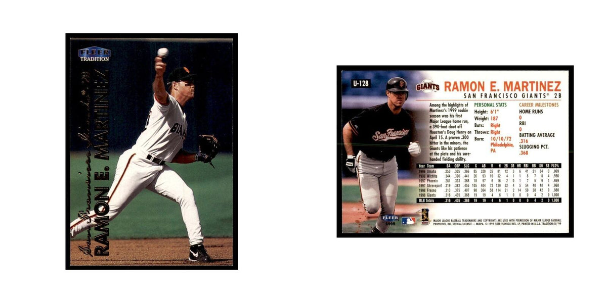 1999 Fleer Tradition Update Ramon E. Martinez Baseball Cards #U-128
