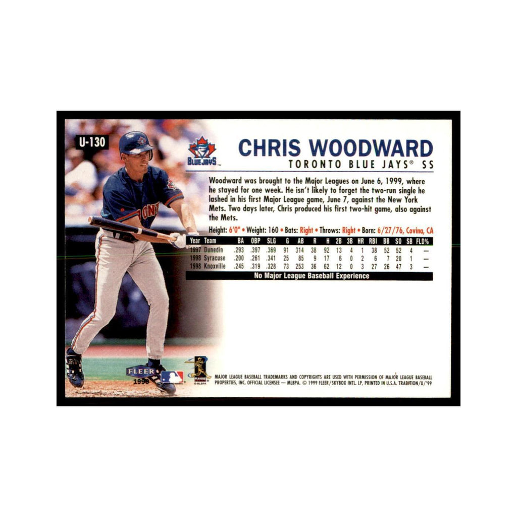 1999 Fleer Tradition Update Chris Woodward Baseball Cards #U-130