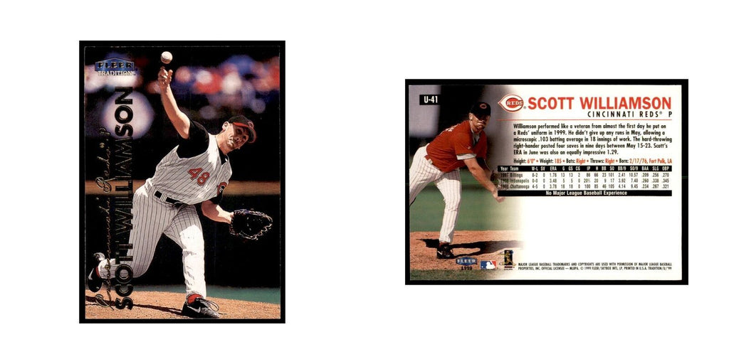 1999 Fleer Tradition Update Scott Williamson Baseball Cards #U-41