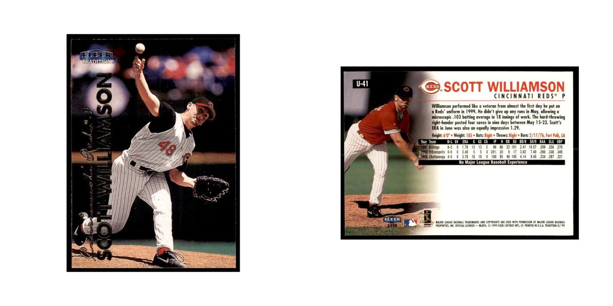 1999 Fleer Tradition Update Scott Williamson Baseball Cards #U-41
