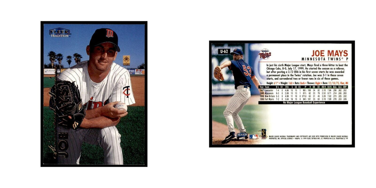 1999 Fleer Tradition Update Joe Mays Baseball Cards #U-62