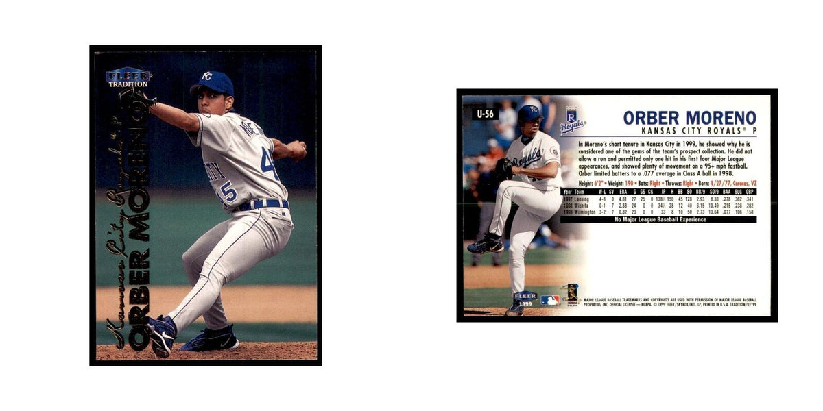 1999 Fleer Tradition Update Orber Moreno Baseball Cards #U-56