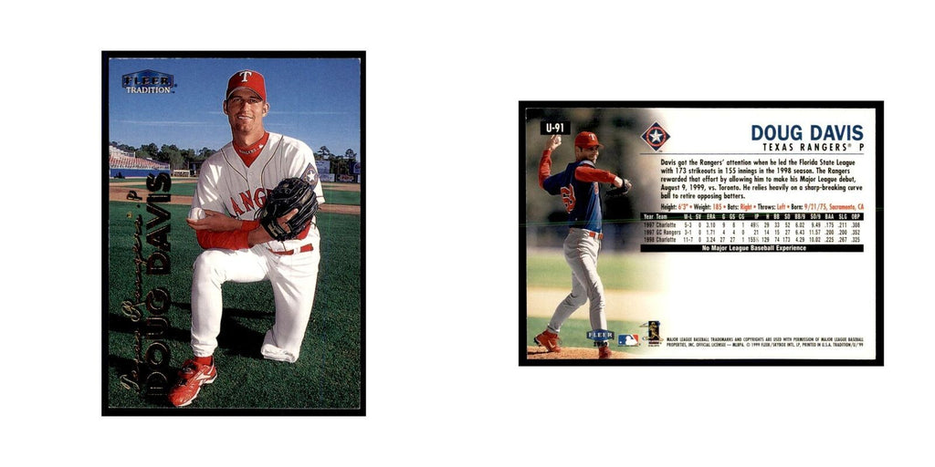1999 Fleer Tradition Update Doug Davis Baseball Cards #U-91