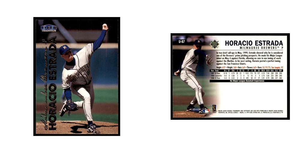 1999 Fleer Tradition Update Horacio Estrada Baseball Cards #U-87