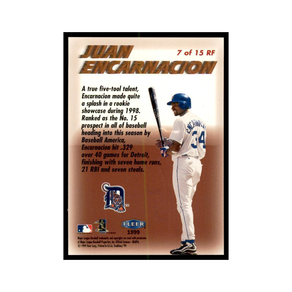 1999 Fleer Tradition Juan Encarnacion Baseball Cards #7