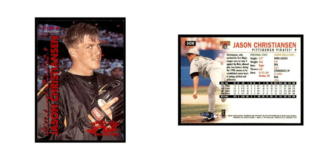 1999 Fleer Tradition Jason Christiansen Baseball Cards #345W