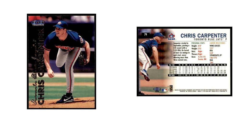 1999 Fleer Tradition Chris Carpenter Baseball Cards #79