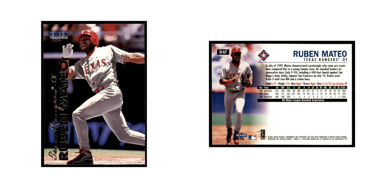 1999 Fleer Tradition Update Ruben Mateo Baseball Cards #U-67