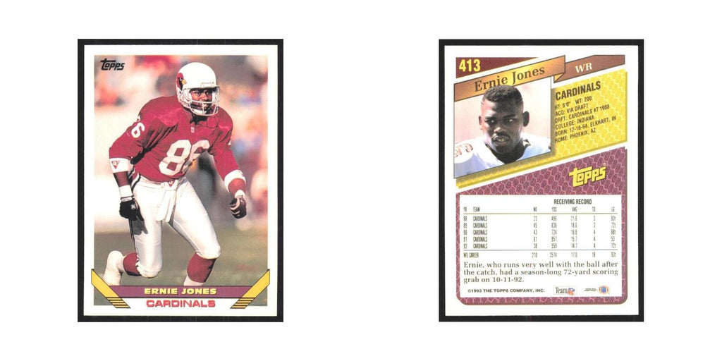 1993 Topps Ernie Jones Phoenix Cardinals #413