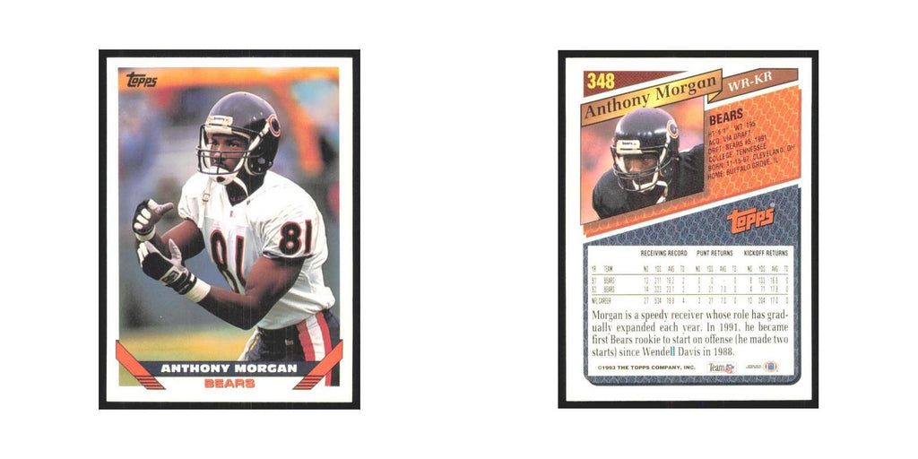 1993 Topps Anthony Morgan Bears #348