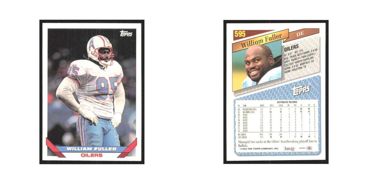 1993 Topps William Fuller Houston Oilers #595