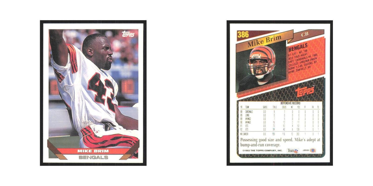 1993 Topps Mike Brim Bengals #386