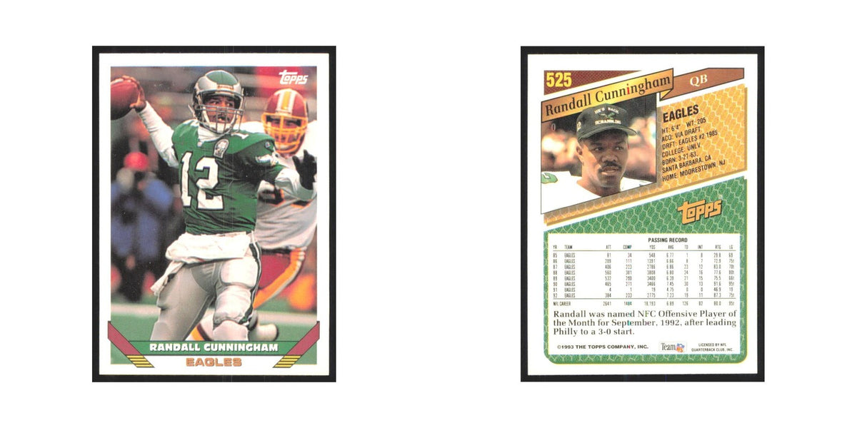 1993 Topps Randall Cunningham Eagles #525