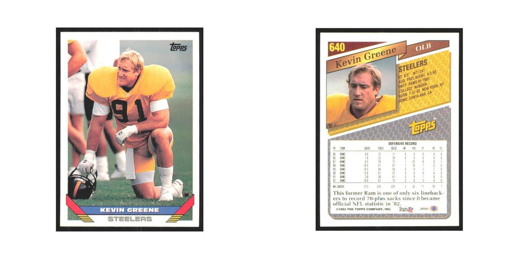 1993 Topps Kevin Greene Steelers #640