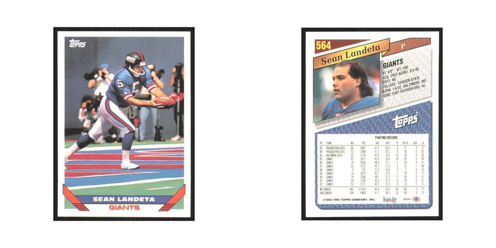 1993 Topps Sean Landeta Giants #564