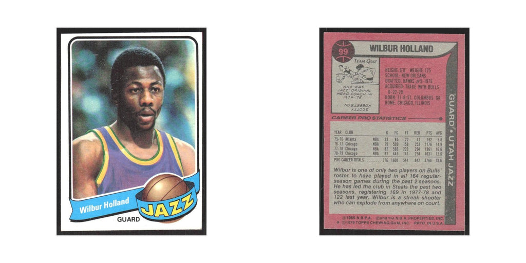 1979 Topps Wilbur Holland Jazz #99