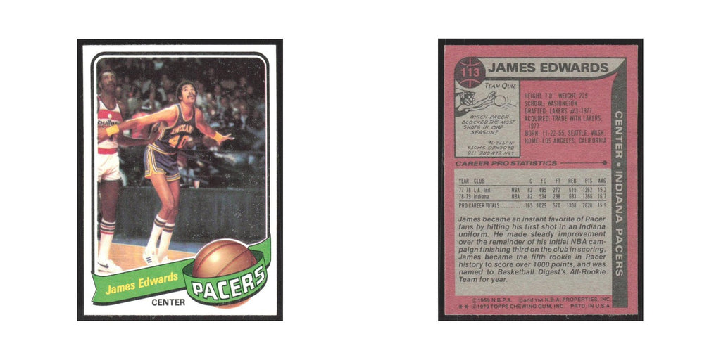 1979 Topps James Edwards Pacers #113