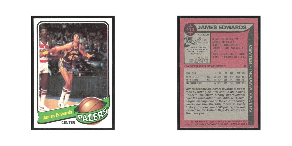 1979 Topps James Edwards Pacers #113