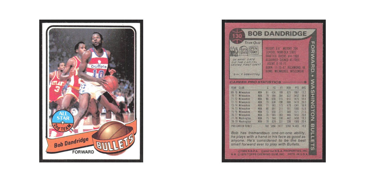 1979 Topps Bob Dandridge Washington Bullets #130