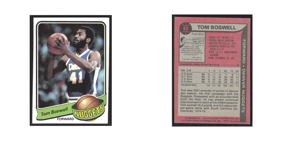 1979 Topps Tom Boswell Nuggets #82