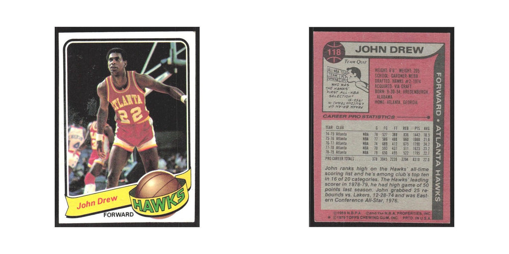 1979 Topps John Drew Hawks #118