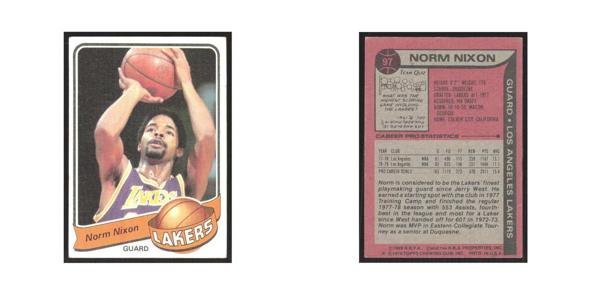 1979 Topps Norm Nixon Lakers #97