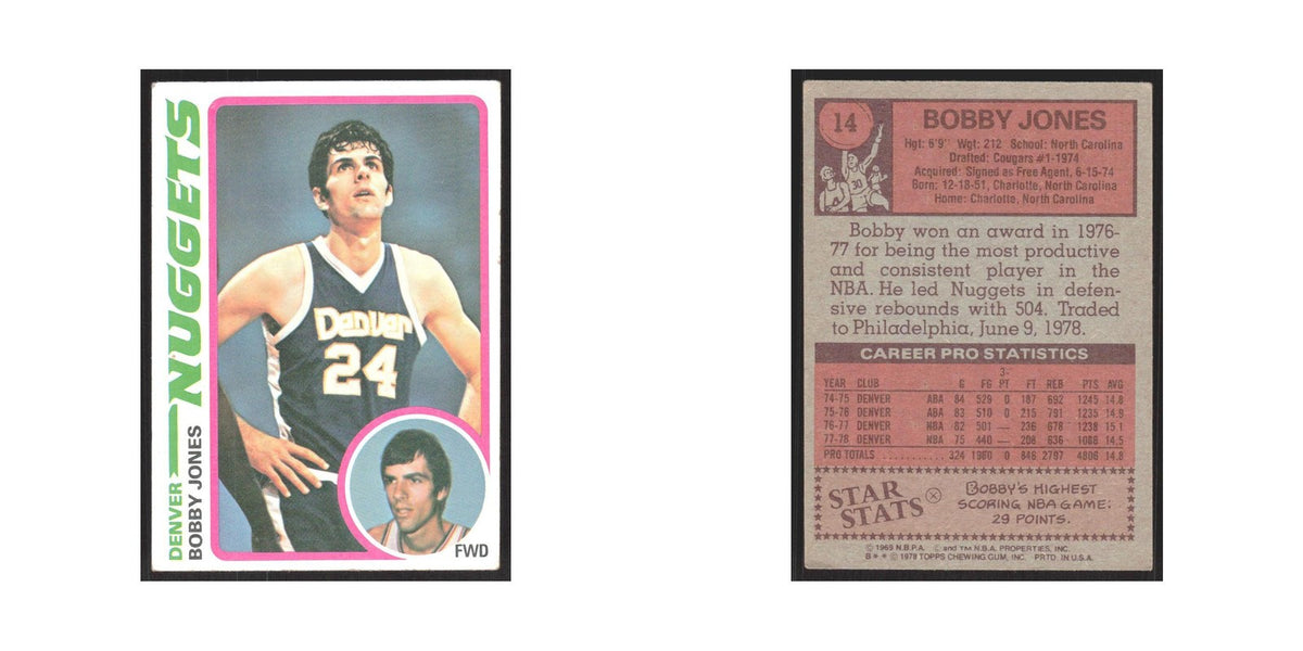 1978 Topps Bobby Jones Nuggets #14