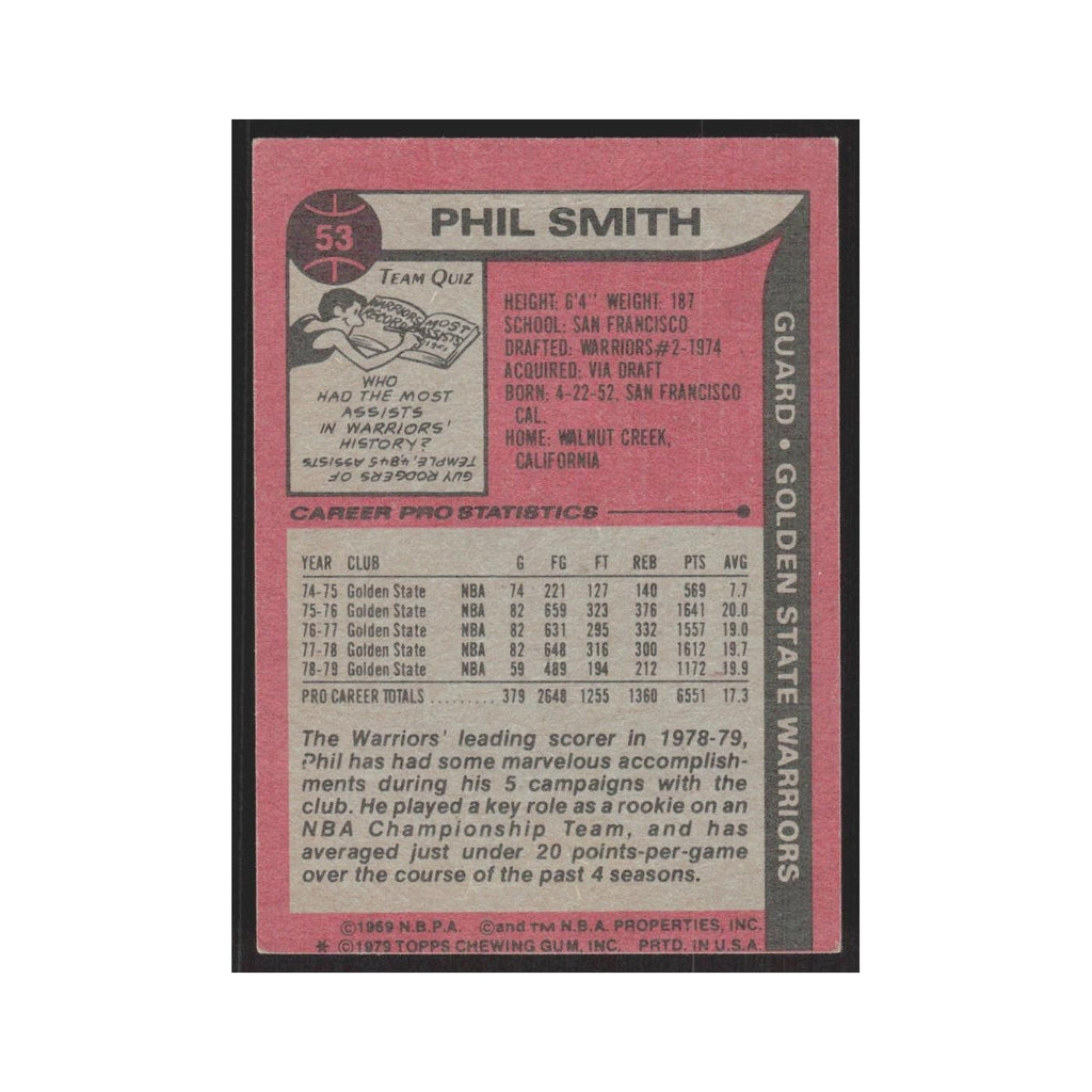 1979 Topps Phil Smith Kansas City Kings #53
