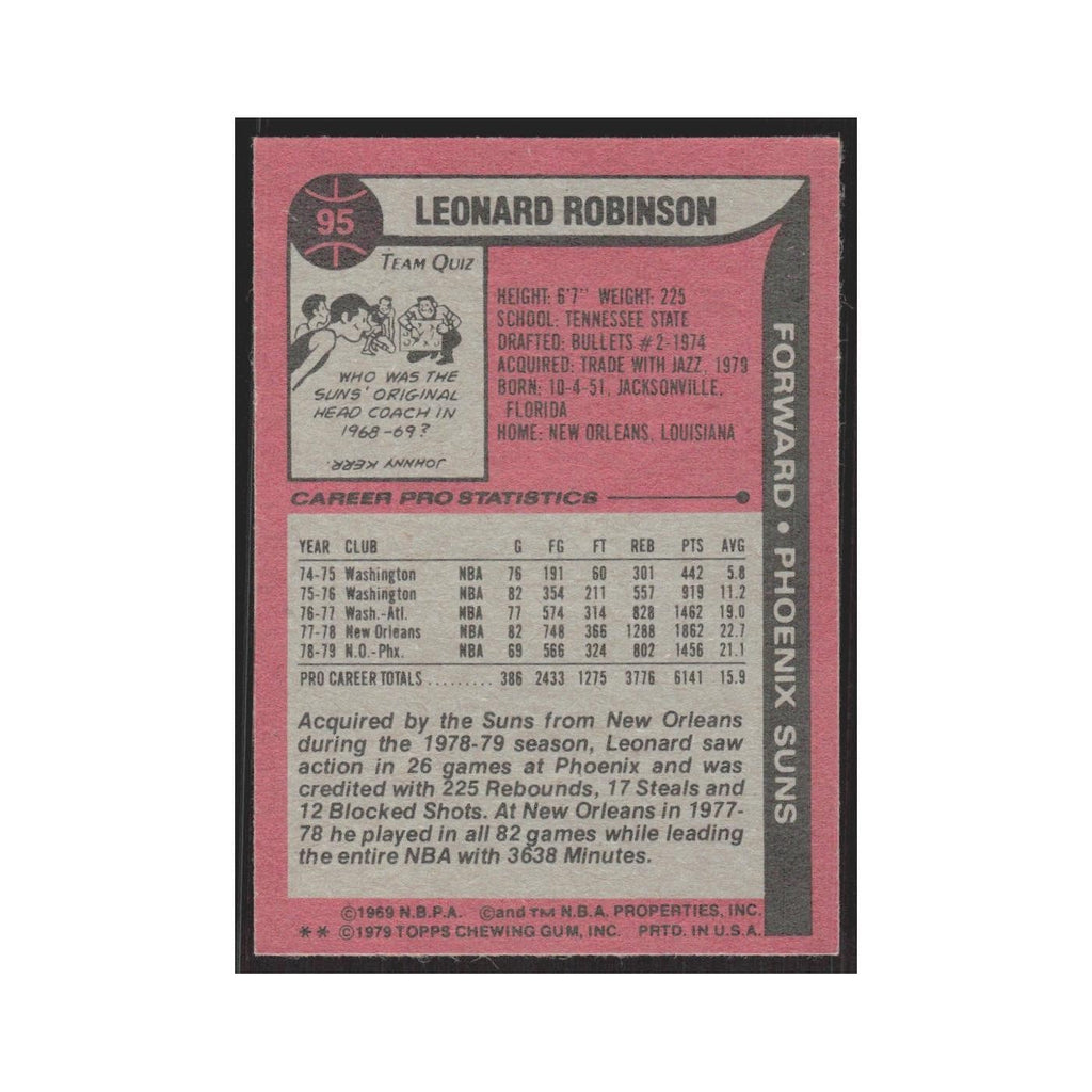 1979 Topps Leonard Robinson Suns #95