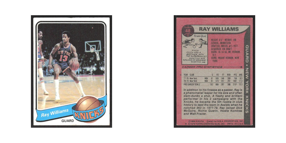1979 Topps Ray Williams Knicks #48