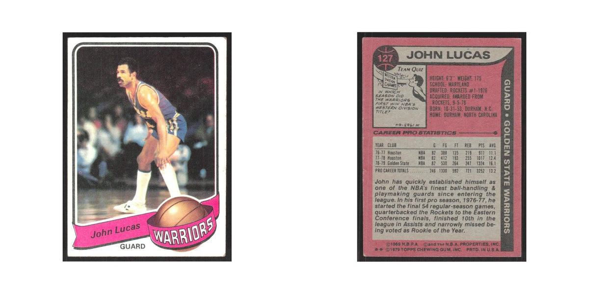 1979 Topps John Lucas Golden State Warriors #127