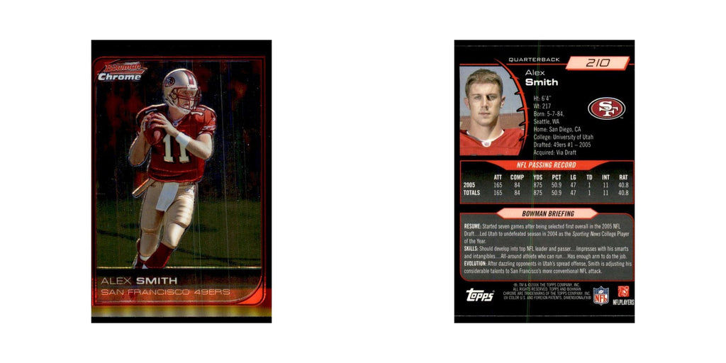 2006 Bowman Chrome Alex Smith 49ers #210
