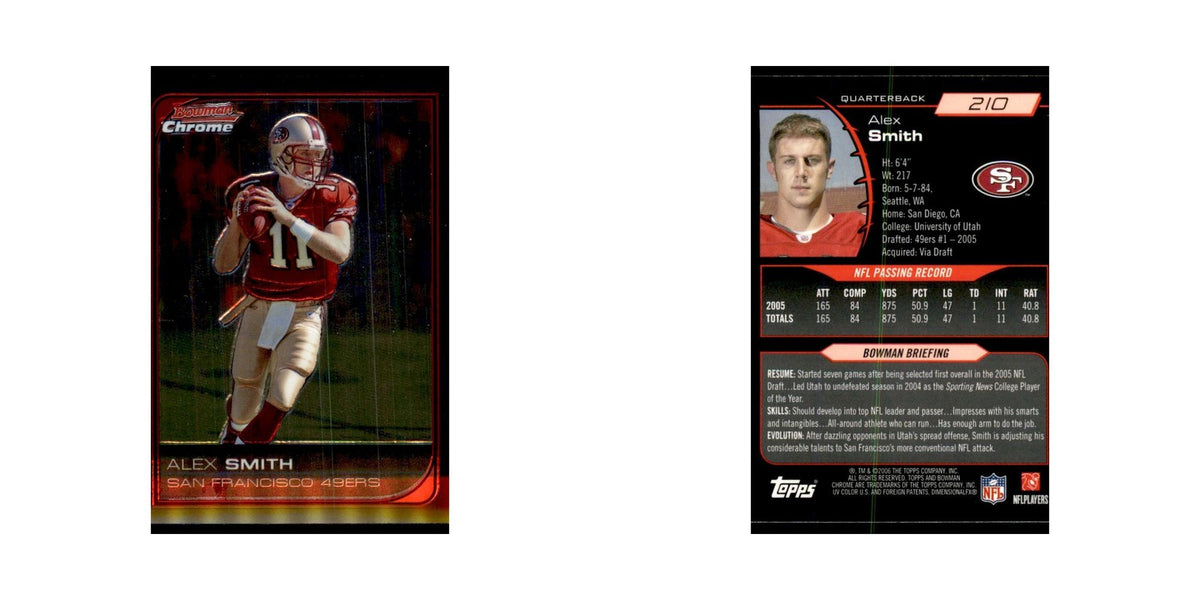 2006 Bowman Chrome Alex Smith 49ers #210