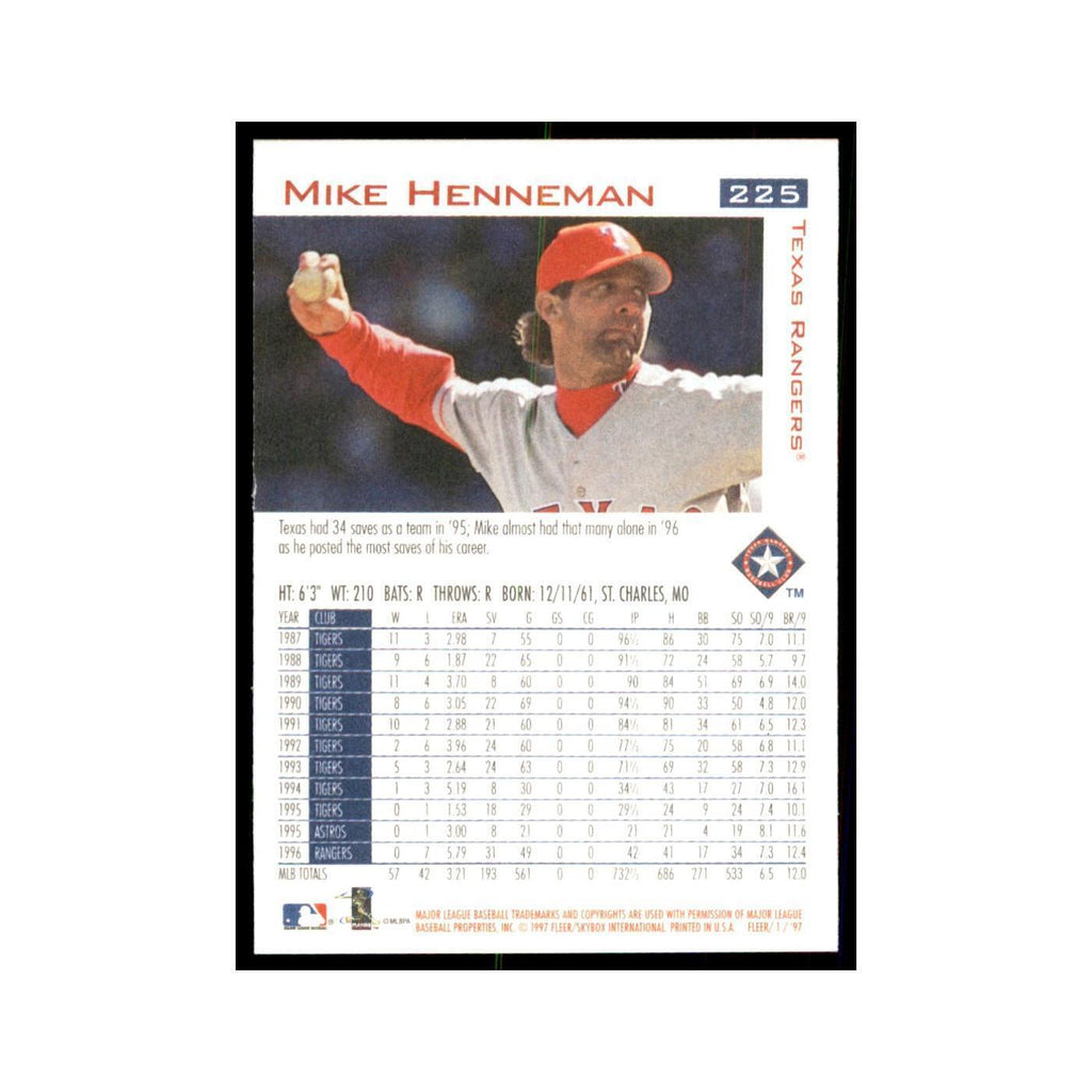 1997 Fleer Mike Henneman Baseball Cards #225