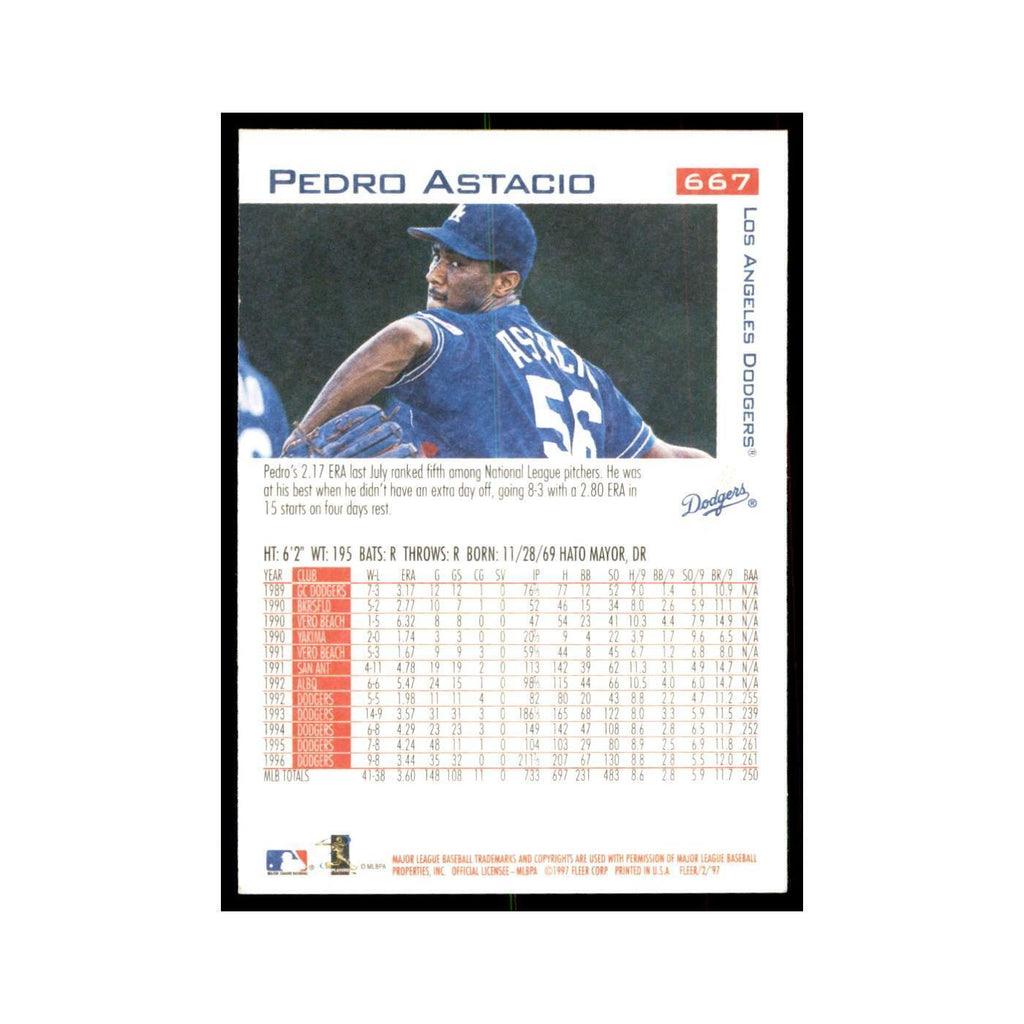 1997 Fleer Pedro Astacio Baseball Cards #667