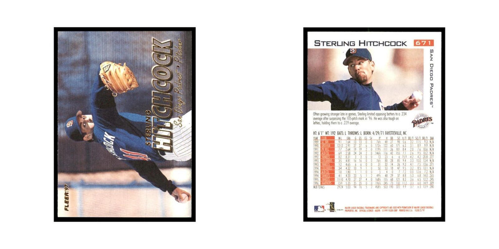 1997 Fleer Sterling Hitchcock Baseball Cards #671