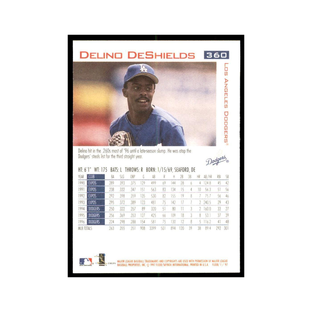 1997 Fleer Delino DeShields Baseball Cards #360