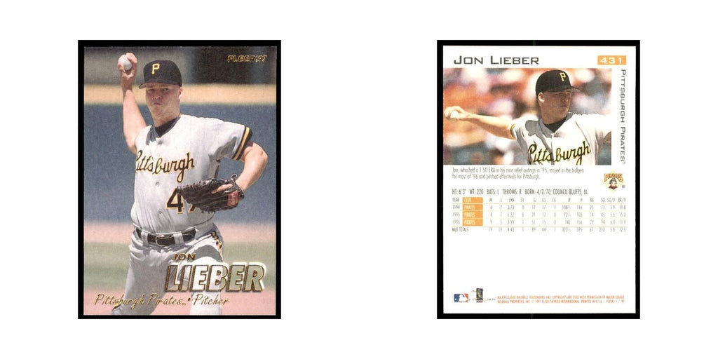 1997 Fleer Jon Lieber Baseball Cards #431
