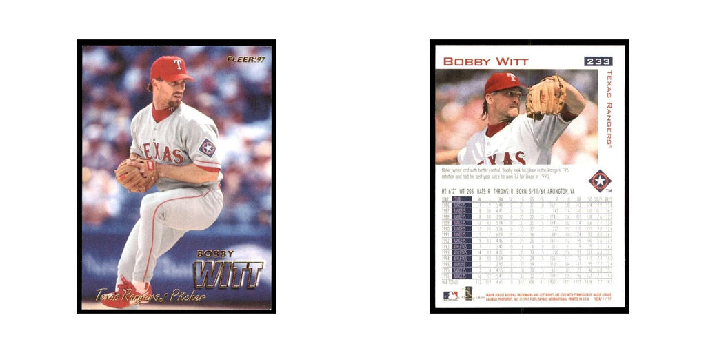 1997 Fleer Bobby Witt Baseball Cards #233