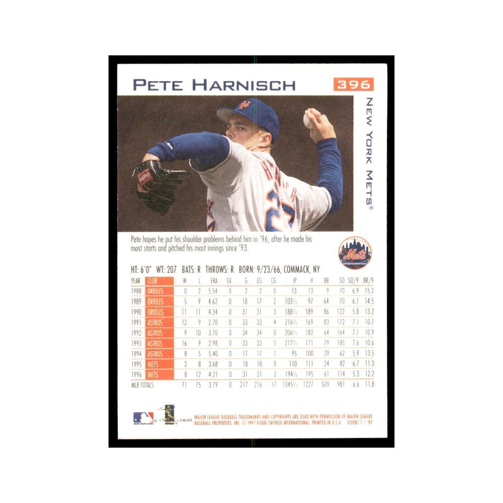1997 Fleer Pete Harnisch Baseball Cards #396