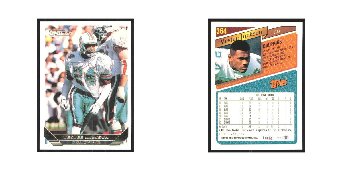 1993 Topps Gold Vestee Jackson Dolphins #364