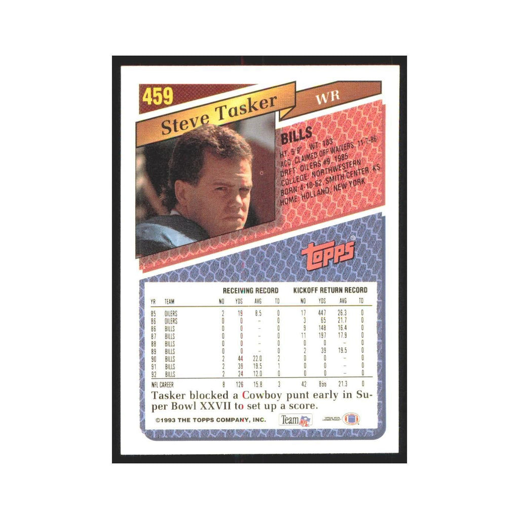 1993 Topps Steve Tasker Bills #459