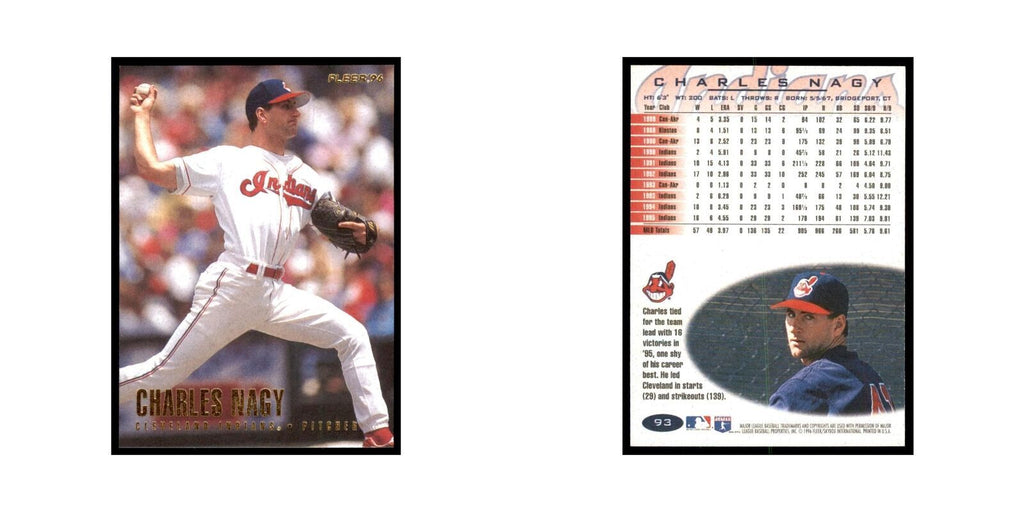 1996 Fleer Charles Nagy Baseball Cards #93