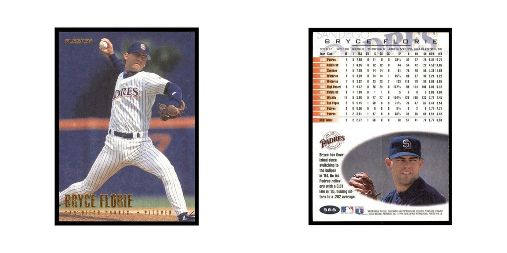1996 Fleer Bryce Florie Baseball Cards #566