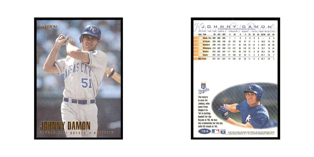 1996 Fleer Johnny Damon Baseball Cards #124