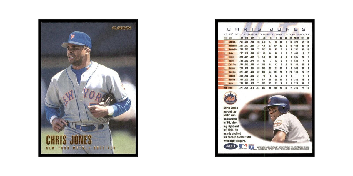 1996 Fleer Chris Jones Baseball Cards #483