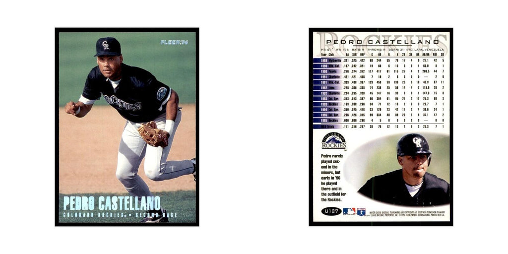 1996 Fleer Pedro Castellano Baseball Cards #U127